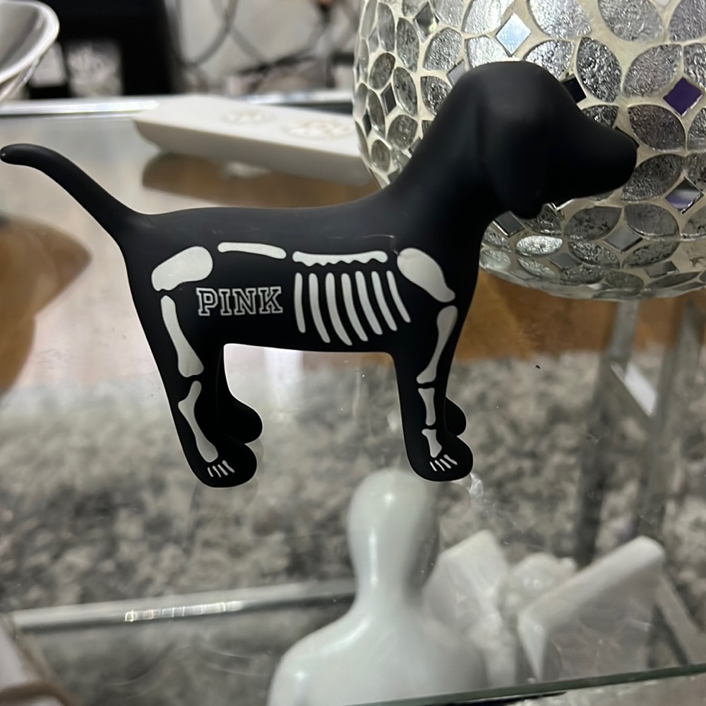 Victoria’s Secret pink Skeleton mini dog